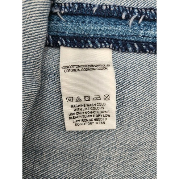 NWT Free People Zip to It Denim Mini Jean Skirt Chloe Wash Women's Sz 8 - Picture 11 of 12